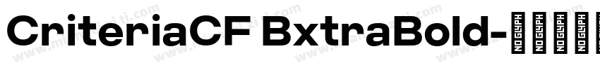 CriteriaCF BxtraBold字体转换